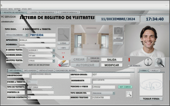 Registro de Visitantes